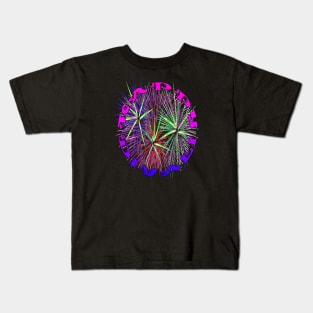 Happy Diwali Light Up The World With Fireworks Pink Purple Kids T-Shirt